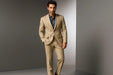 Men'S Two Button Cheap Priced Business Suits Clearance Sale - Khaki Stone 2 Button Regular Classic Fit