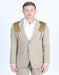 Men's Western Khaki Suit Sport Coat with Suede Yokes and Elbow Patches