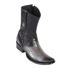 King Exotic Men's Ostrich Leg Boots Faded Grey - H79B Dubai Toe