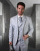 Mens 2 button Slim Fit Suit with Double Breasted Vest in Powder Blue