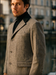 Herringbone Wool & Cashmere Chesterfield Overcoat – 1920s Full Length