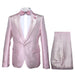 Tiglio Rosso Suit  - Classic Fit Athletic Cut 100% Wool Super 150s Italian Fabric Peak Lapel in Color Light Pink