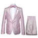 Tiglio Rosso Suit  - Classic Fit Athletic Cut 100% Wool Super 150s Italian Fabric Peak Lapel in Color Light Pink
