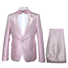 Rossi Man LEO RM1641 – Pink Shimmer Slim Fit 3-Piece Suit for Men