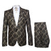 Rossi Man LEO RM1901 – Gold & Black Designer Tuxedo for Men | Slim Fit