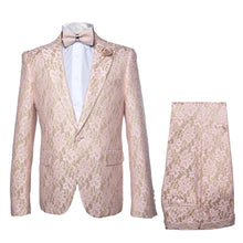 Rossi Man Leo RM1903 – Pink & Gold Designer Tuxedo for Men | Stylish Formal Wear
