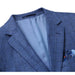 Saco vaquero - Western Sport Coat - Western Blazer- Mens Slim Fit Two Button Summer Linen Sport Coat Blazer In Navy Blue Windowpane Plaid