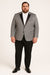 Men's Grey Velvet Tuxedo Jacket with Black Satin Lapel Suit – Mens Blazer + Black Pants