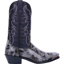 Laredo Monty Black & White Snake Print Men's Western Boots