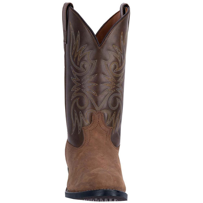 Laredo Paris Tan Distressed R-Toe Men's Leather Boots