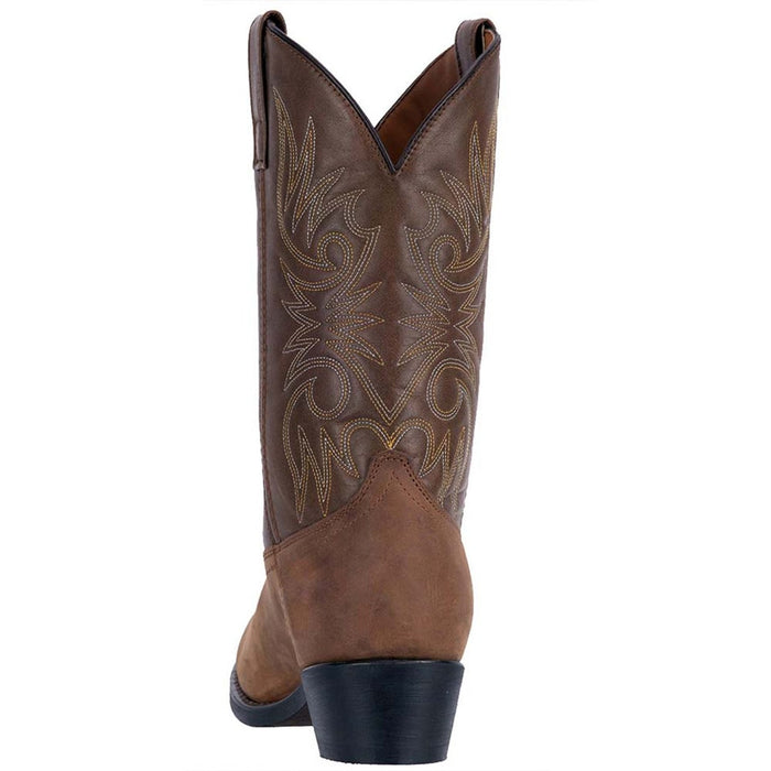 Laredo Paris Tan Distressed R-Toe Men's Leather Boots