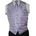 Men's Lilac Lavender Men's Vest Tie 4-Piece Accessory Set Also available in Big and Tall Sizes