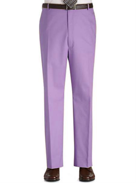 Taupe Flat Front Regular Rise Slacks