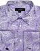 Mens Paisley Shirts - Club Fashion Dress Shirt Spread Collar in  Color Lavender
