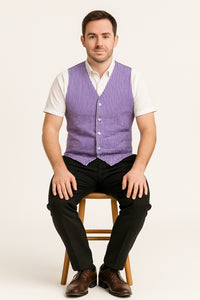 Men's Dark Navy Blue and White Stripe ~ Pinstripe Seersucker Sear sucker suit Vest Set