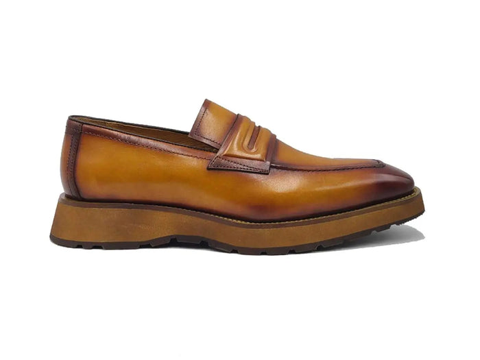Leather Penny Loafer in Chunky Sole - Image 8