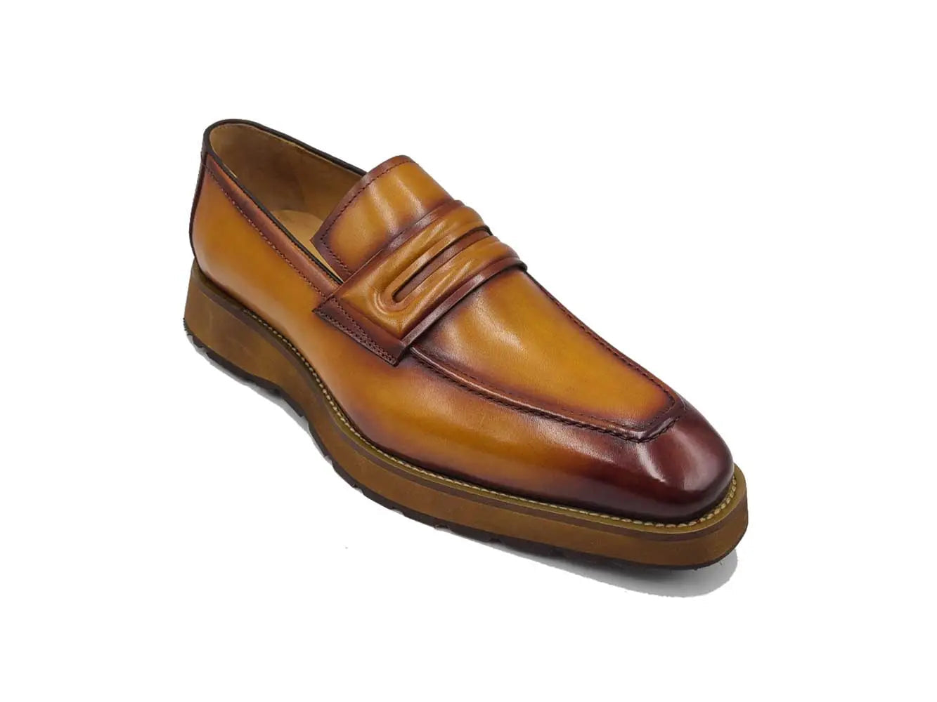 Leather Penny Loafer in Chunky Sole - Image 9