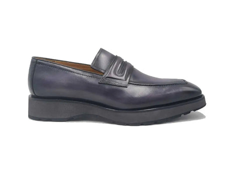 Leather Penny Loafer in Chunky Sole - Image 3