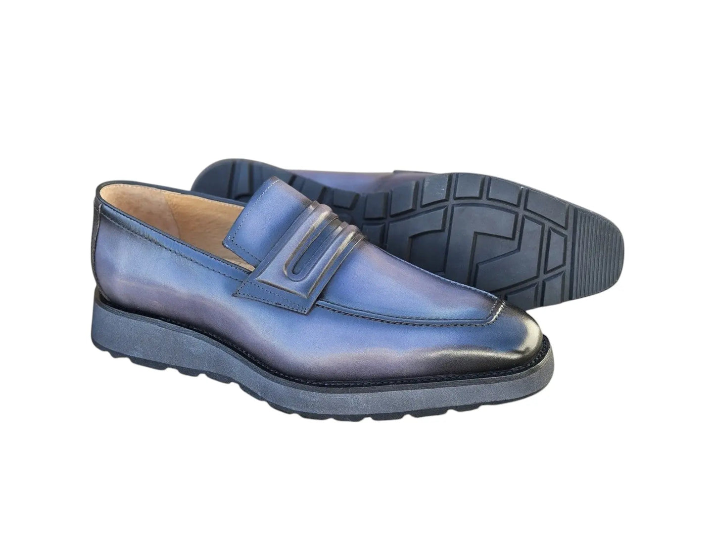 Leather Penny Loafer in Chunky Sole - Image 2