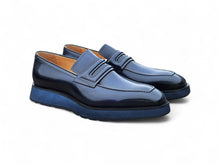 Carrucci Leather Penny Loafer with Chunky Sole