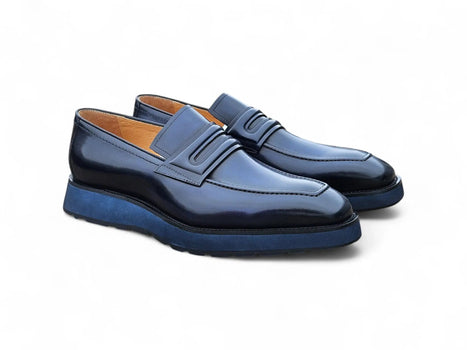 Leather Penny Loafer in Chunky Sole - Image 11