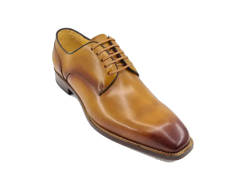 Leather Sole Plain Toe Burnished Blucher - Image 3