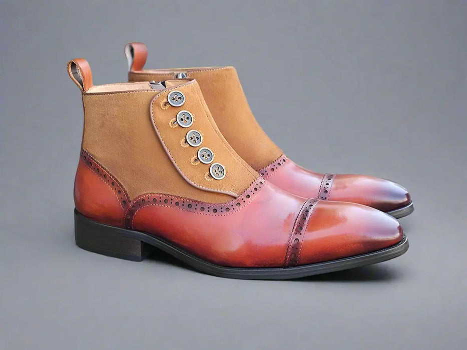 Leather & Suede Slip-On Boot