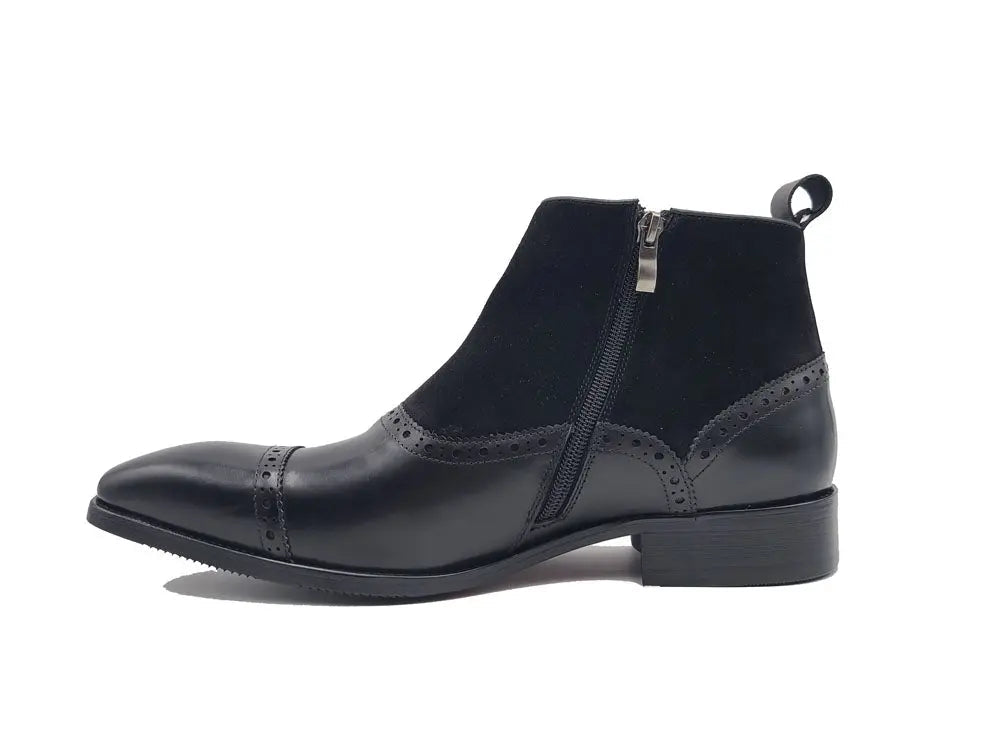 Leather & Suede Slip-On Boot - Image 3