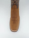 Los Altos Men's Crazy Leather Tan Wide Square Toe Boot