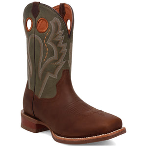 Dan Post Mens Leighton Brown and Blue Leather Western Boots - Image 6