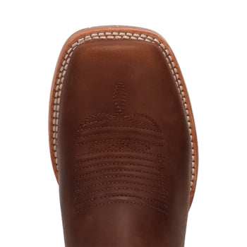 Dan Post Men's Leighton Brown/Green Leather Western Boots - Image 3