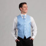 Men's 4-Piece Light Blue ~ Sky Blue Men's Vest Set Light Blue ~ Sky Blue Also available in Big and Tall Sizes