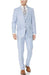 Light Blue Vest Double Breasted Closure Suits