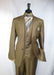 Light Brown Peak Lapel 4 Button Label Vest Suit