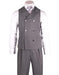 Light Gray Double Breasted Two Flap Front Pockets Pant