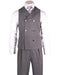 Light Gray Double Breasted Two Flap Front Pockets Pant