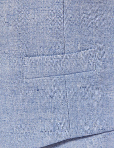 Mens Linen Suit For Beach Wedding - Summer Suit in Light Blue