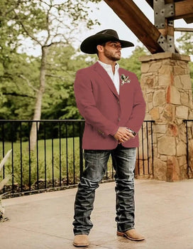 Light Tan Western Blazer - Sand Color - Image 27