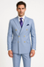 Mens Light Blue Double-Breasted Suits with Gold Button – Slim Fit 2-Piece Formal Set in Sky Blue Color