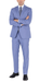 Men's Light Blue Two-Piece  Classic Fit 2 Button Cheap Priced Business Suits Clearance Sale