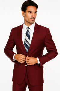  Light Burgundy Color Vested Suit