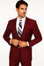 Ron Burgundy Suit - Light Burgundy Color Vested Suit