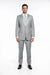 Light Gray Slim Fit 2 Piece Tuxedo With Satin Peak Lapel