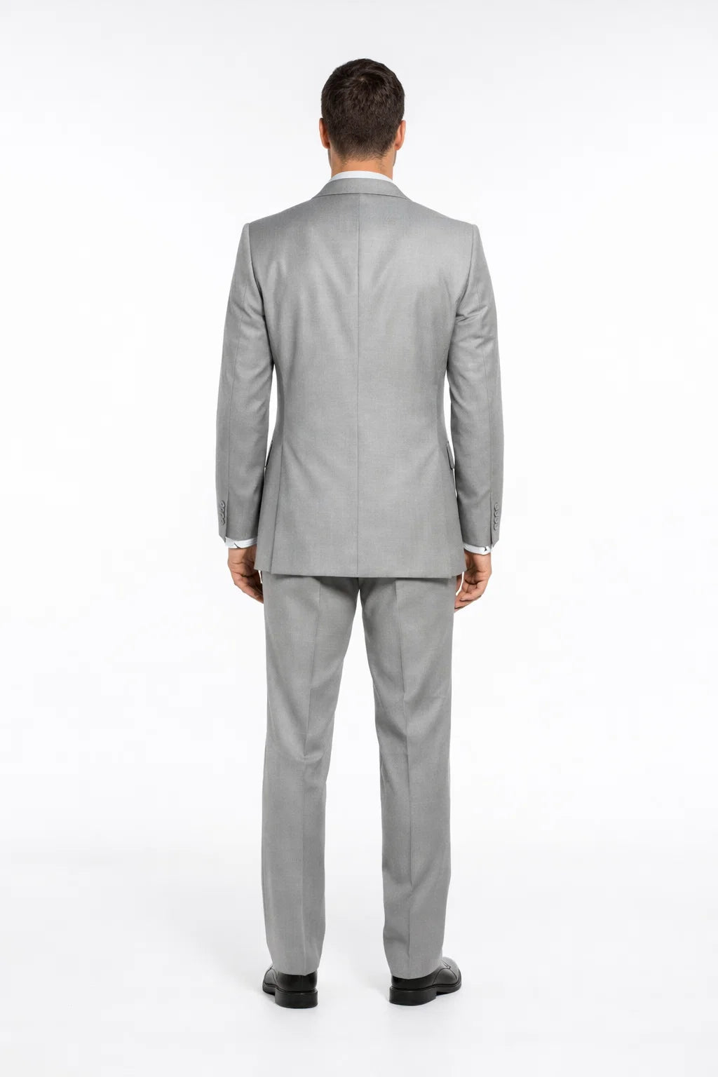 Light Gray Slim Fit 2 Piece Tuxedo With Satin Peak Lapel