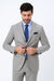Expensive Full Canvas Quality 3 Buttons Super 150'S Wool & Marino Wool Solid Light Gray Premier Quality Italian Fabric Suit