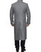 Full Length Light Grey Ankle length Wool Dress Top Coat / Overcoat