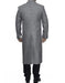 Full Length Light Grey Ankle length Wool Dress Top Coat / Overcoat