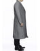 Full Length Light Grey Ankle length Wool Dress Top Coat / Overcoat
