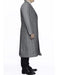Full Length Light Grey Ankle length Wool Dress Top Coat / Overcoat