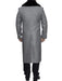 Light Grey Removable Fur Collar Ankle length Wool Dress Top Coat/Overcoat - Mens Overcoat